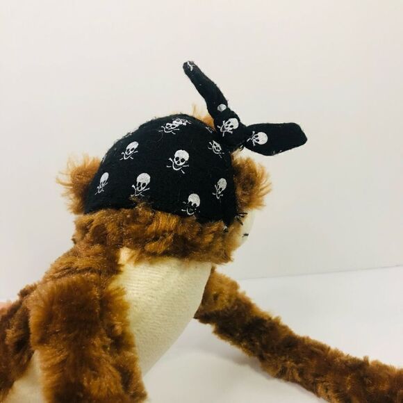 2003 koskash monkey pirate hanging attachable hands plush brown - Picture 3 of 8